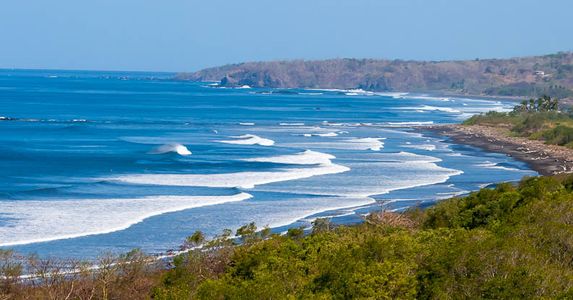 nosara beach and biological reserve view