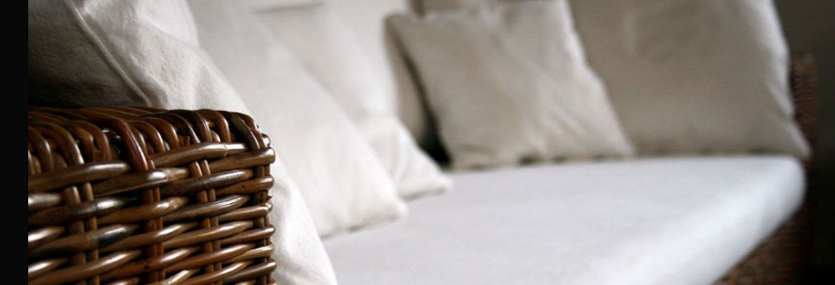 sofa rattan close up