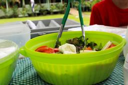 tomatoe cucumber lettuce salad