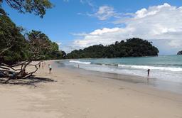 A view of Espadilla Sur Beach looking back toward Cathedral Point on June 30, 2013.