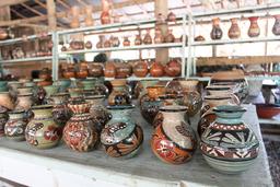 shelves of pottery willys guaitil 16