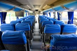 50 passenger coach back seat row view