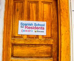 spanish school for residents door