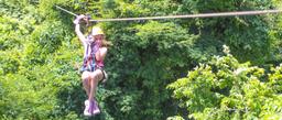 young girl ziplining canopy mal pais