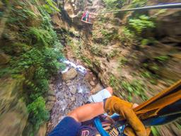 ziplining to the canyon end white river canyon zip line rincon de la vieja