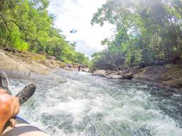 drifting on the rapids tubing rincon de la vieja