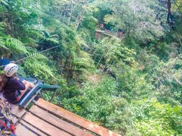 aerial slide at the white river canyon zip line rincon de la vieja