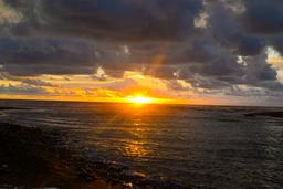 sunset at sirena rivermouth sirena ranger station corcovado national park