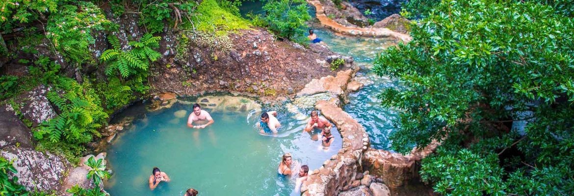aerial view of main rio negro hot springs pools rincon de la vieja