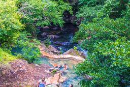 cold water river view with a warm pool hot springs pools rincon de la vieja