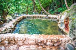side view of cement pool hot springs pools rincon de la vieja