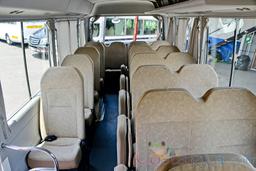 20 passenger coaster van seat row view