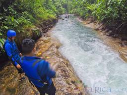 ready to jump in the blue river rincon de la vieja