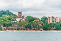tamarindo beach front view from the marlin del ray catamaran