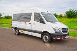white mercedes benz sprinter van lateral view 2
