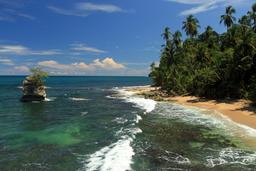 Looking out from Manzanillo point onto Playa Blanca inside the Gandoca Manzanillo Wildlife Refuge on Oct.17, 2013.