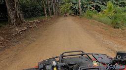atv nosara tour dirt road from driver s perspective