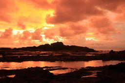The sunset off the coast of Dominicalito outside Costa Paraiso Hotel on August 14, 2013.